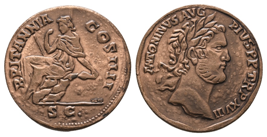  Medaille; Antoninus Pius; unedel; 12,72 g; 30,50 mm   