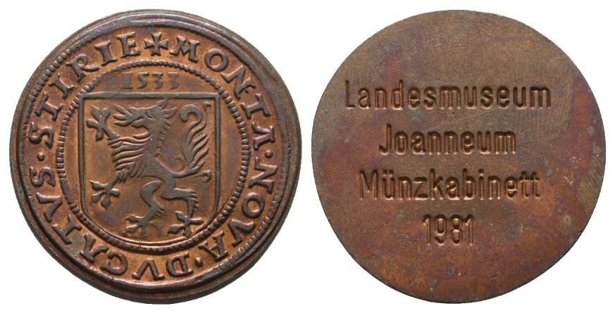  Medaille 1981; Landesmuseum Joanneum Münzkabinett; unedel; 10,26 g; Ø 29,94 mm   