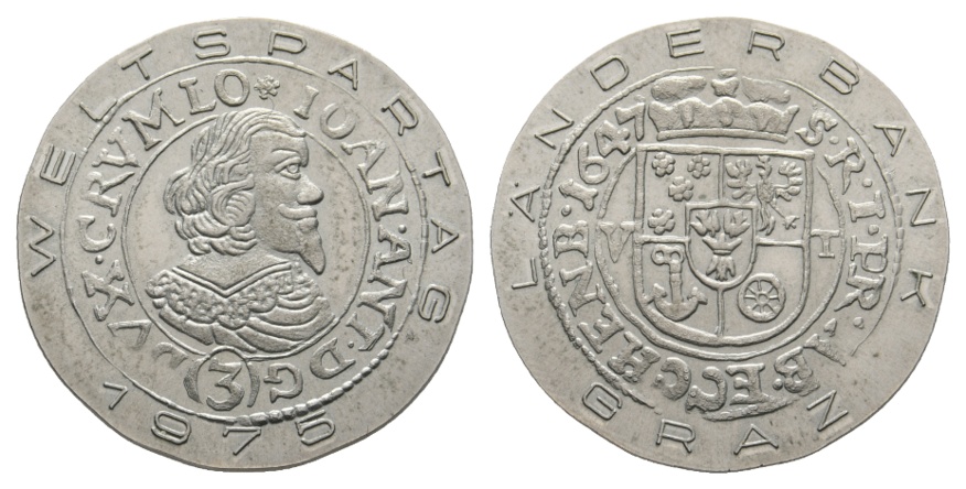  Medaille 1975; Weltspartag; Landerbank Graz; ; unedel; 4,86 g; Ø 25,72 mm   