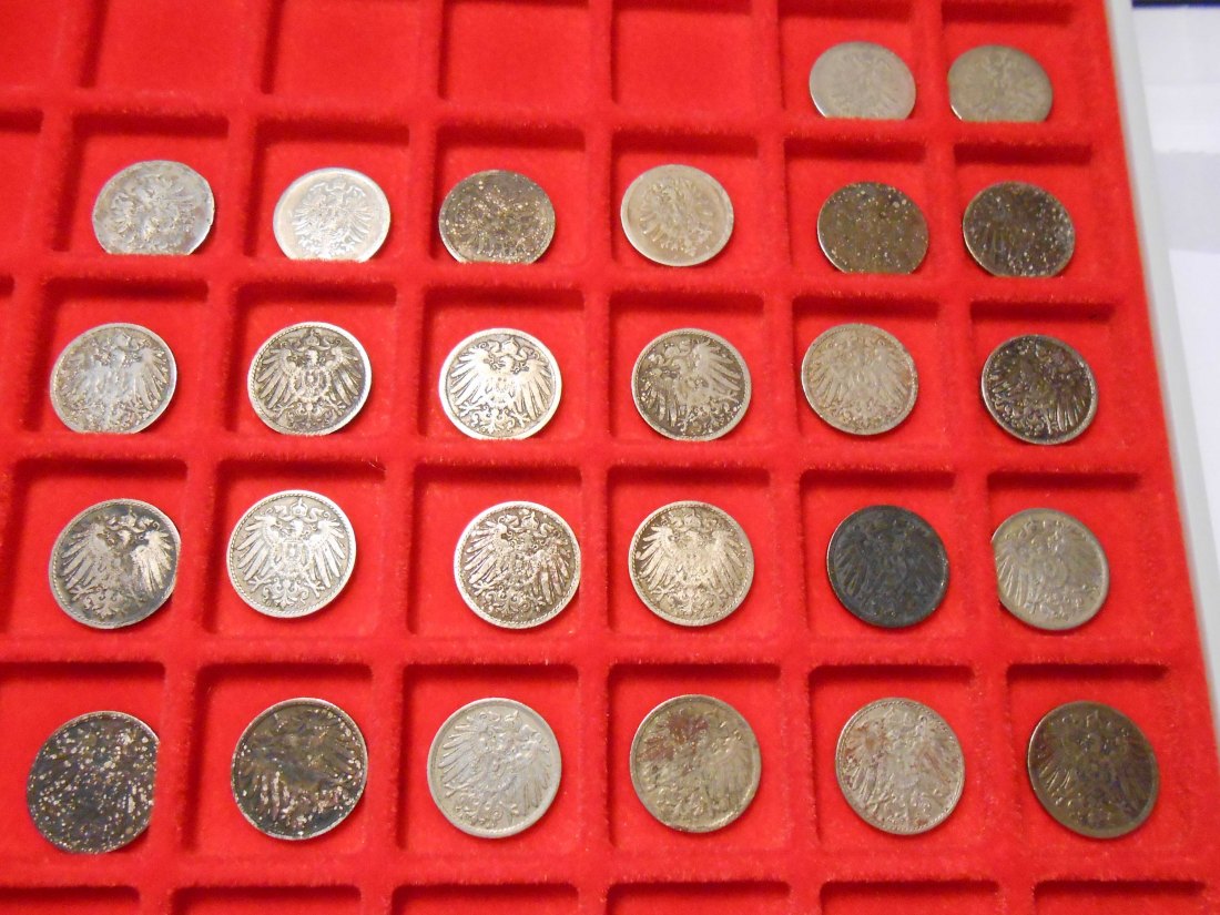  C44.°° Deutsches Kaiserreich, 26er Lot, 5 Pfennig 1874-1915   