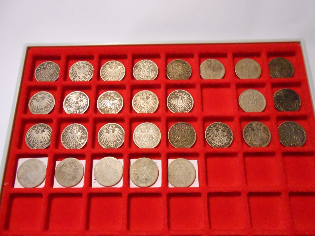  C45.°° Deutsches Kaiserreich, 28er Lot, 10 Pfennig 1873-1913   