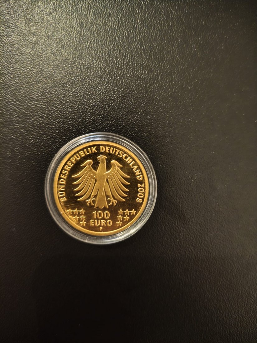 100 € Münze Deutschland 2008 UNESCO welterbe Kennbuchstabe F in Plastik hülle