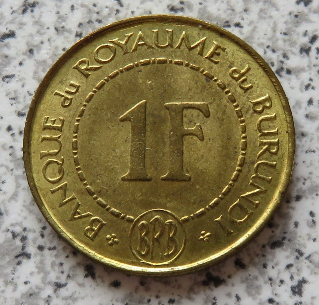 Burundi 1 Franc 1965 / Ruanda 1 Franc 1965   