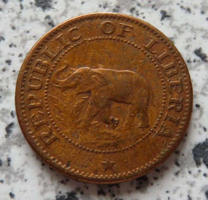  Liberia 1 Cent 1961, Belegstück   