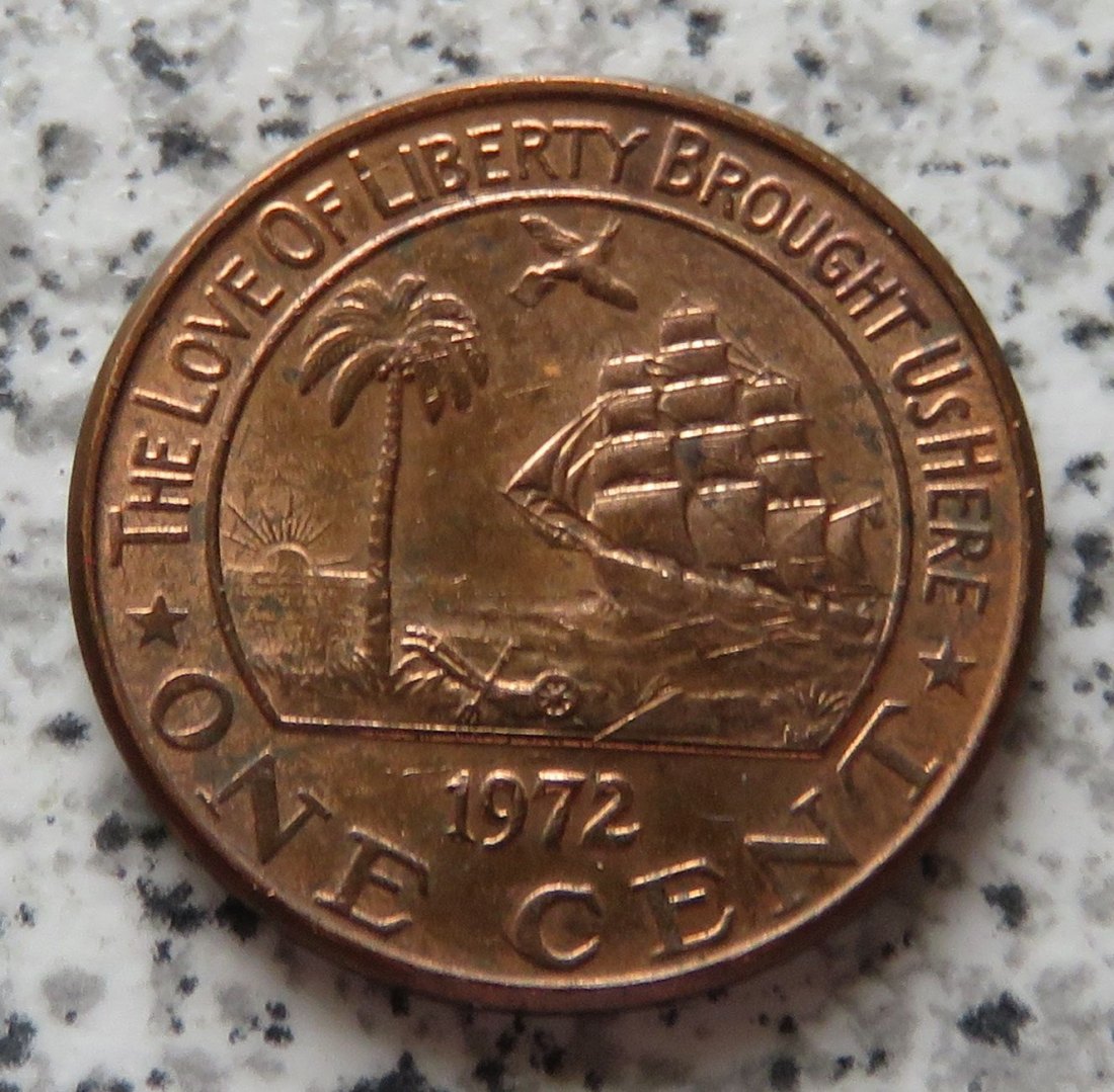  Liberia 1 Cent 1972   