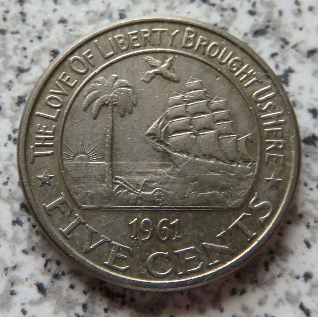  Liberia 5 Cents 1961   