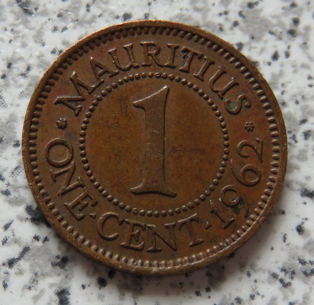  Mauritius 1 Cent 1962   