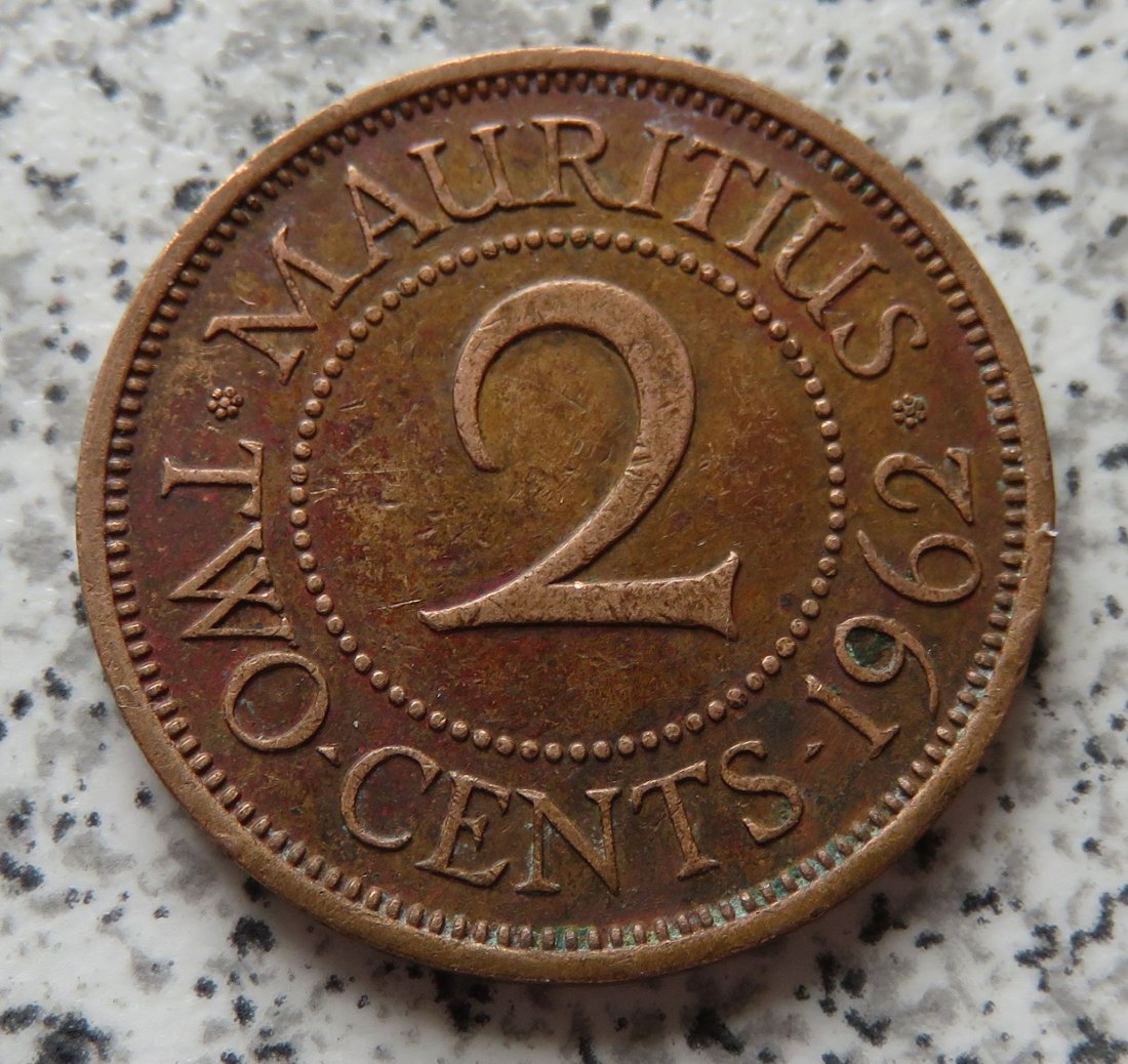  Mauritius 2 Cents 1962   