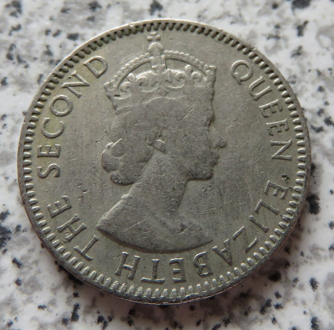  Mauritius Quarter Rupee 1960 / Mauritius 1/4 Rupee 1960   