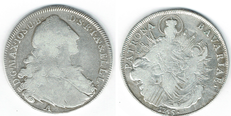  SZAIVERT ALTDEUTSCHLAND BAYERN MAXIMILIAN JOSEPH MADONNENTALER 1765 AMBERG   