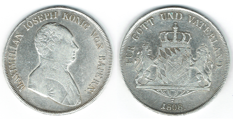  SZAIVERT ALTDEUTSCHLAND BAYERN MAXIMILIAN JOSEPH IV. WAPPENTALER 1808 MÜNCHEN   