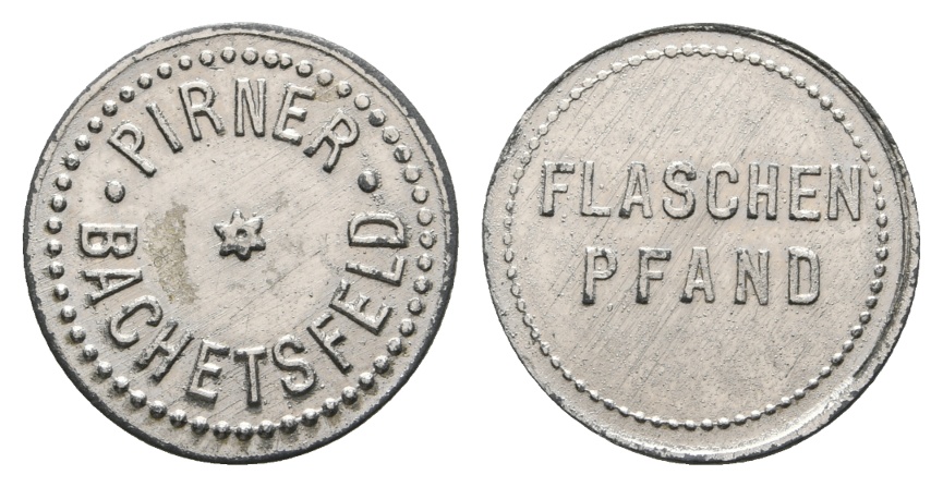 Bayern; Bachetsfeld Pirner, Flaschen Pfand; Menzel 1163   
