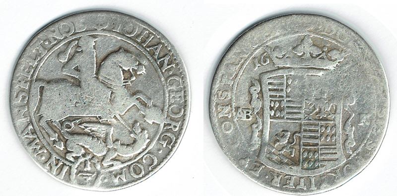 SZAIVERT ALTDEUTSCHLAND MANSFELD EISLEBEN JOHANN GEORG III. 1/3 Taler AB-K   