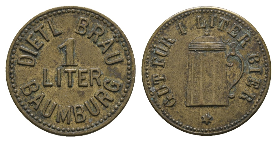  Bayern; Baumburg Dietl Bräu 1 Liter; Gut für 1 Liter Bier; Menzel 1572.2   
