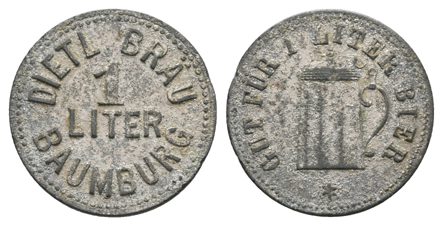 Bayern; Baumburg Dietl Bräu 1 Liter; Gut für 1 Liter Bier; Menzel - (vgl.1572)   