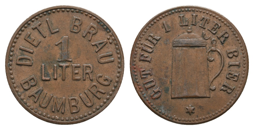  Bayern; Baumburg Dietl Bräu 1 Liter; Gut für 1 Liter Bier; Menzel 1572.1   