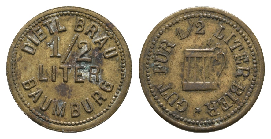  Bayern; Baumburg Dietl Bräu 1/2 Liter; Gut für 1/2 Liter Bier; Menzel - (vgl.1572)   