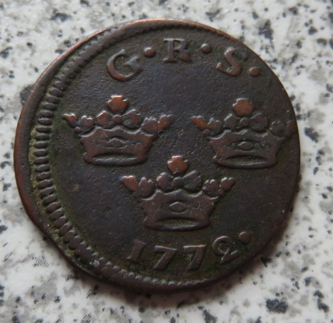  Schweden 1 Öre 1772 KM   