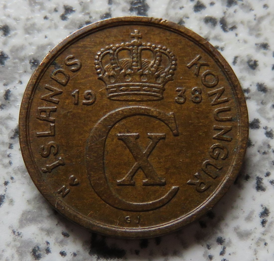  Island 1 Eyrir 1938   