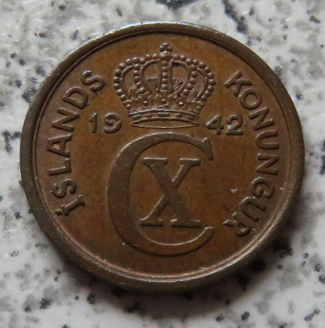  Island 1 Eyrir 1942   
