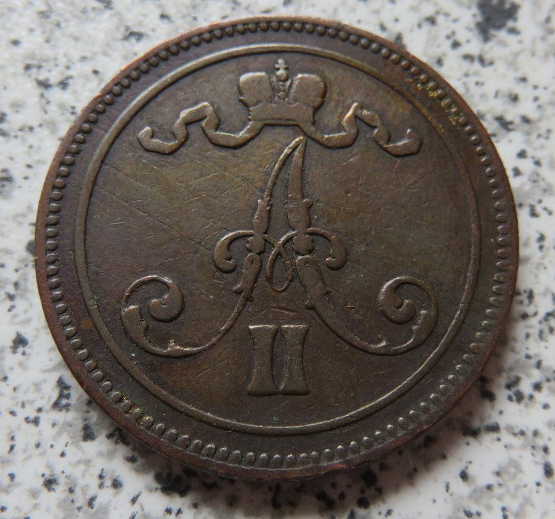  Finnland 10 Penniä 1866   