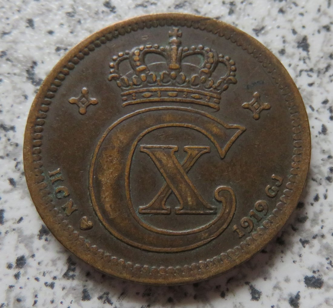  Dänemark 5 Öre 1919 HCN   