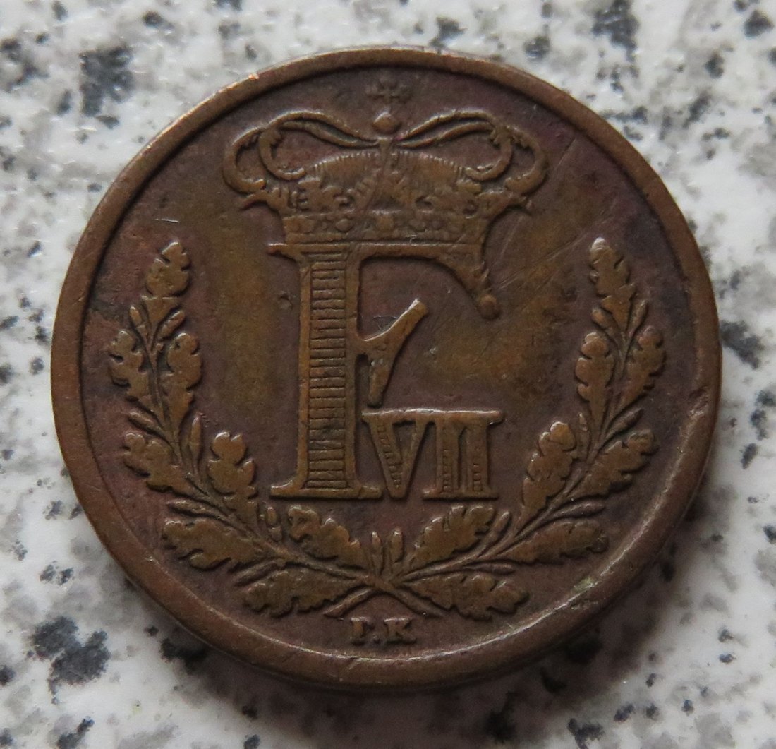  Dänemark 1/2 Rigsbankskilling 1852   