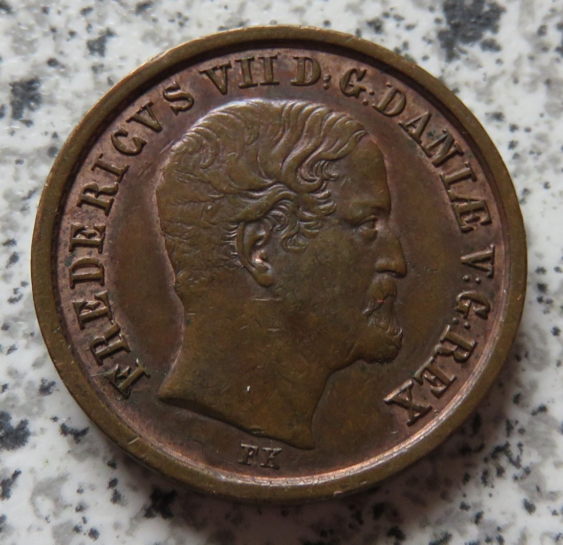  Dänemark 1 Rigsbankskilling 1853, besser   