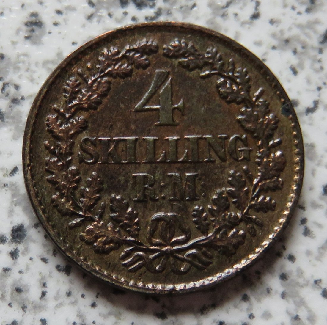  Dänemark 4 Skilling Rigsmont 1854   