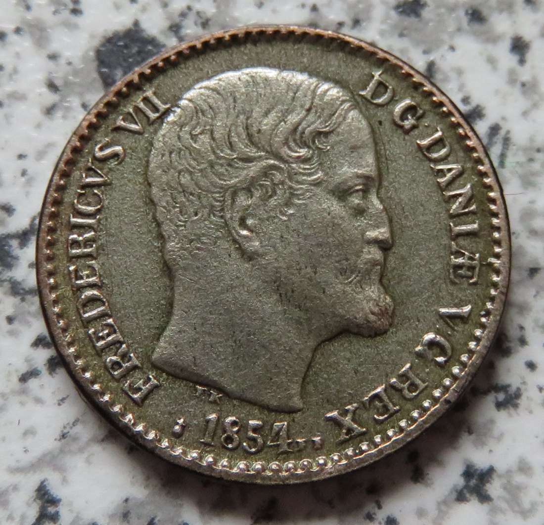  Dänemark 4 Skilling Rigsmont 1854   