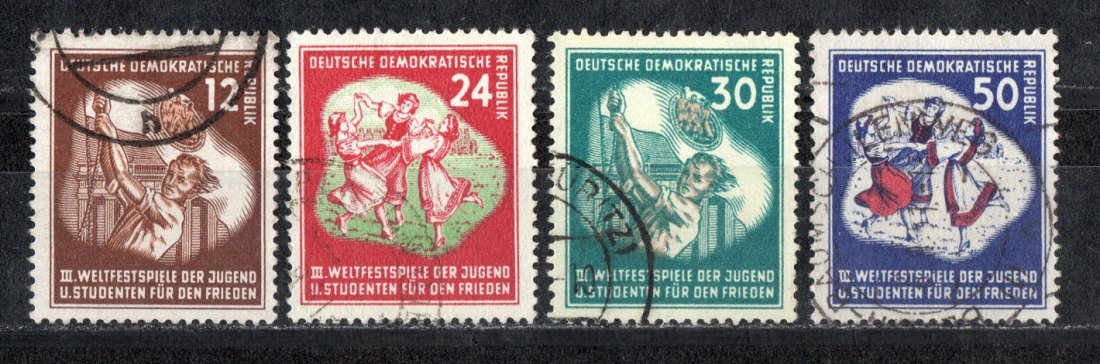 DDR 1951 Mi.289-292 Kompl.Satz Echt gelaufen/ Top Stempel/ Mi 55,- EUR