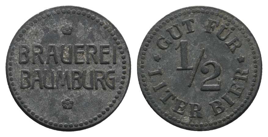  Bayern; Baumburg; Brauerei Baumburg; Gut für 1/2 Liter Bier; Menzel -   