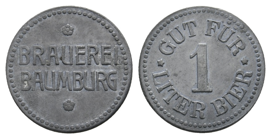  Bayern; Baumburg; Brauerei Baumburg; Gut für 1 Liter Bier; Menzel -   