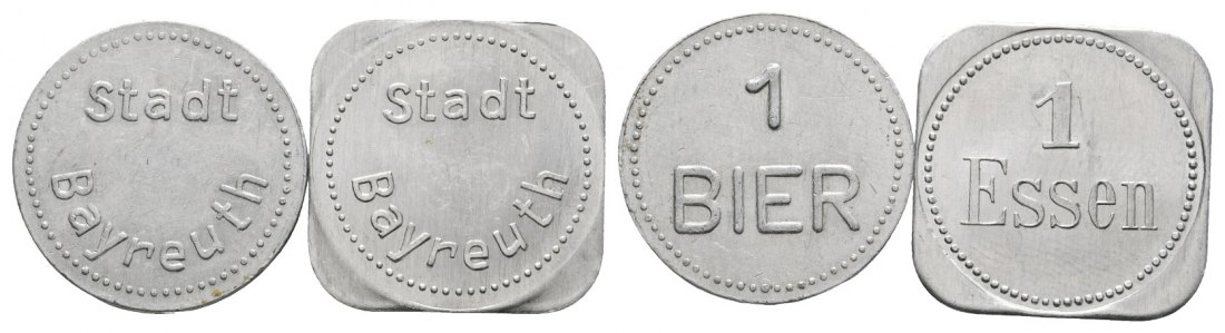  Bayern; Bayreuth; Stadt Bayreuth; 1 Bier / 1 Essen (2 Marken); Menzel -   