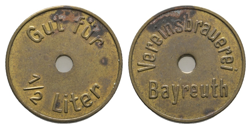  Bayern; Bayreuth; Vereinsbrauerei Bayreuth; Gut für 1/2 Liter; Menzel 1648.1   