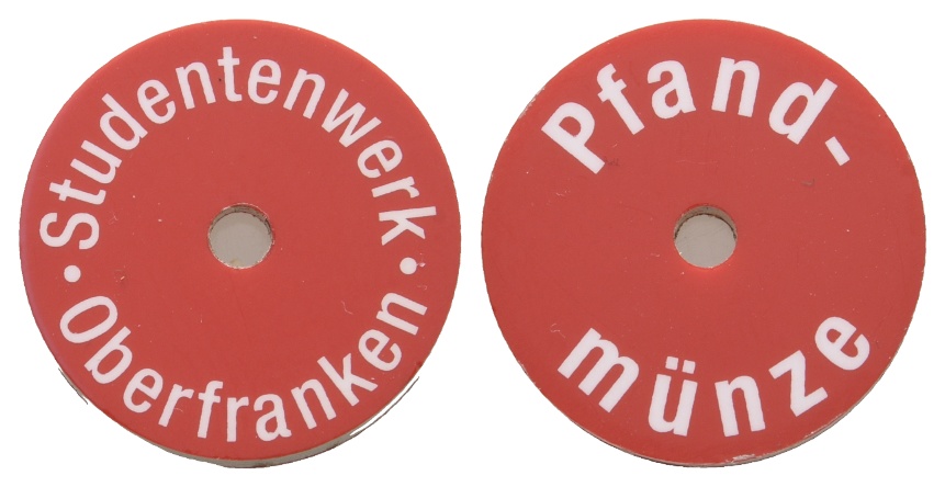  Bayern; Bayreuth; Studentenwerdk Oberfranken; Pfandmünze; Menzel - (vlg.1647)   