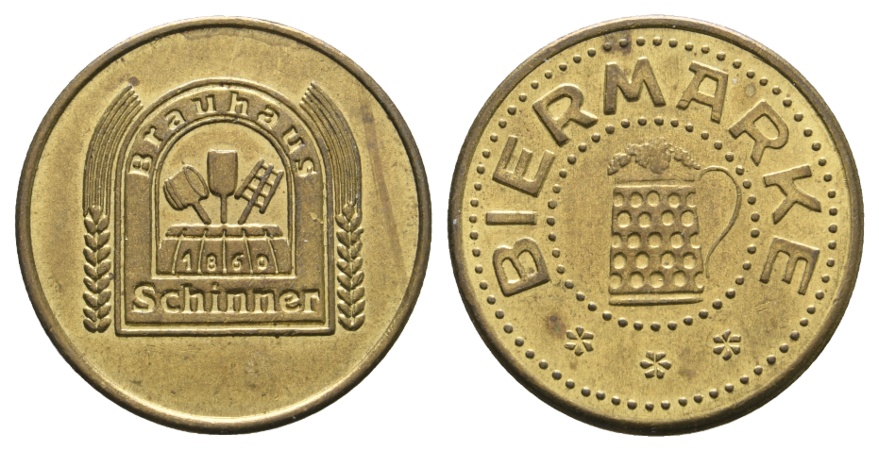  Bayern; Bayreuth; Brauhaus Schinner 1860; Biermarke; Menzel 1615.1   