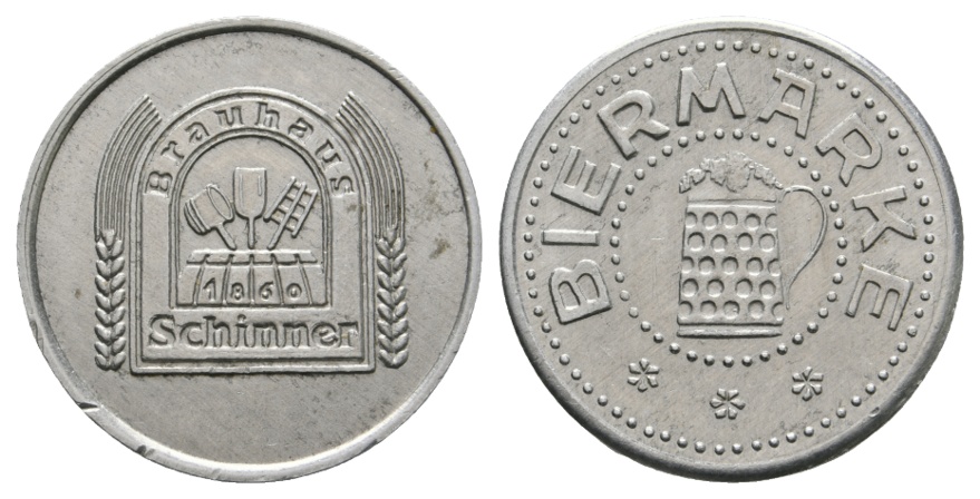  Bayern; Bayreuth; Brauhaus Schinner 1860; Biermarke; Menzel 1615.2   