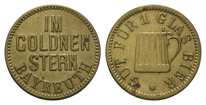  Bayern; Bayreuth; Im Goldenen Stern Bayreuth; Gut für 1 Glas Bier; Menzel 1632.1   