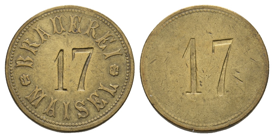  Bayern; Bayreuth; Brauerei Maisel; Kontroll-Nr. 17; Menzel 1614.1   