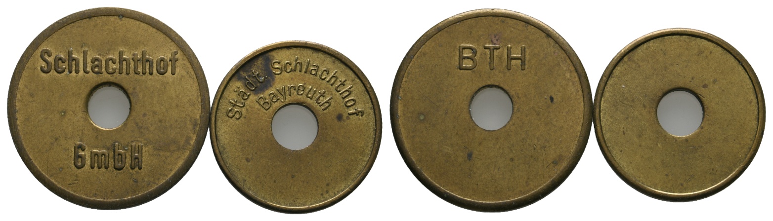  Bayern; Bayreuth; Schlachthof GmbH / Städt. Bayreuth; 2 Marken; Menzel -   