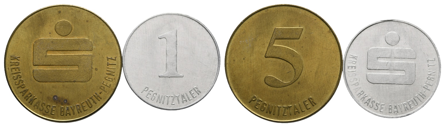  Bayern; Bayreuth; Kreissparkasse; Pegnitztaler (3 Stück); Menzel -   
