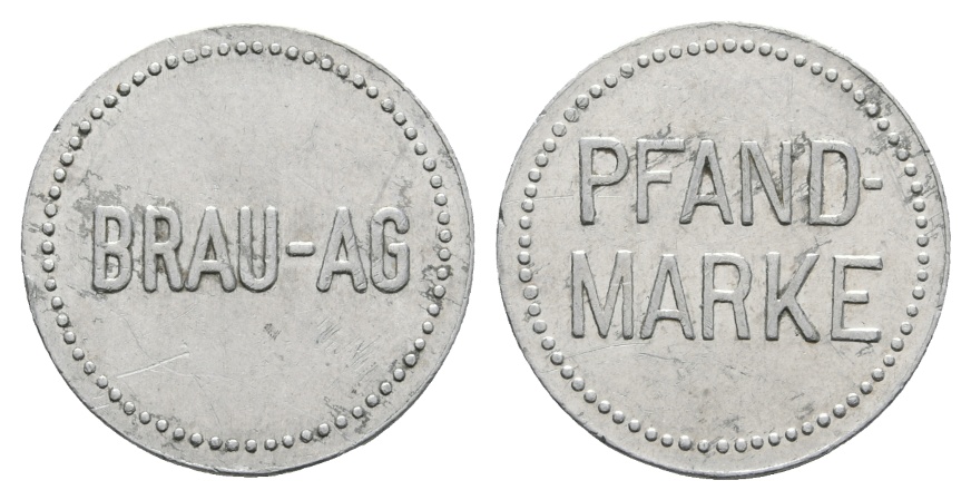  Bayern; Bayreuth; Brau-AG.; Pfand-Marke; Menzel 1612.1   