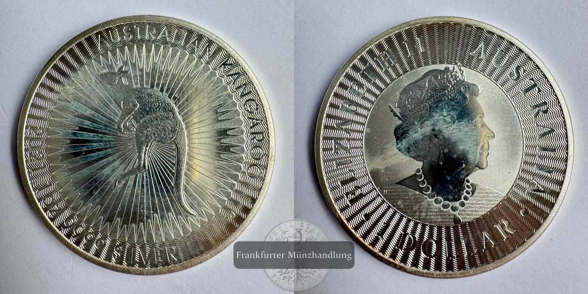  Australien  1 Dollar Australisches Kangaroo  2021  FM-Frankfurt  Feingewicht: 31,1g   