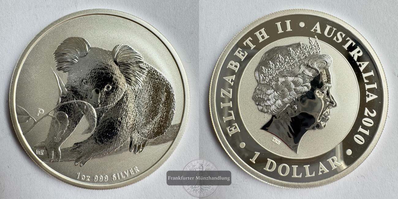  Australien 1 Dollar Koala 2010 FM-Frankfurt KM#1464 Feinsilber: 31,1g   