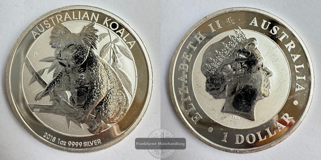  Australien 1 Dollar 2018 Koala  FM-Frankfurt  Feinsilber: 31,1g   