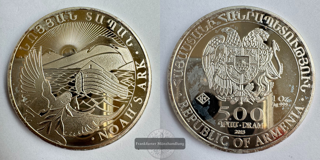  Armenien 500 Dram 2013 Noah's Arche  FM-Frankfurt Feinsilber: 31,1 g   