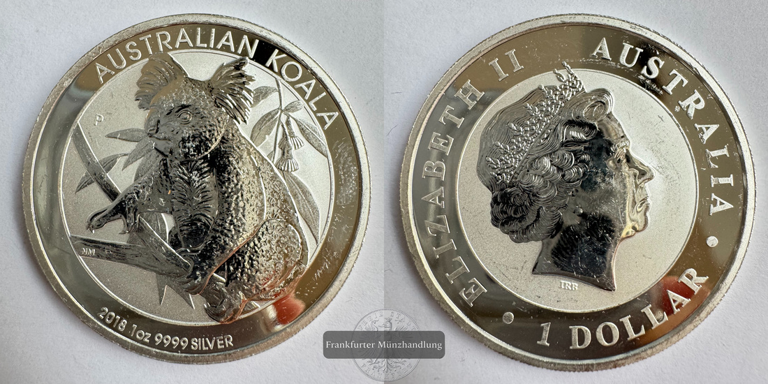  Australien 1 Dollar 2018 Koala  FM-Frankfurt  Feinsilber: 31,1g   