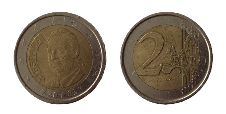  1.4 - 2 Euro Spanien - 2003 - Umlaufmünze - König Juan Carlos I   