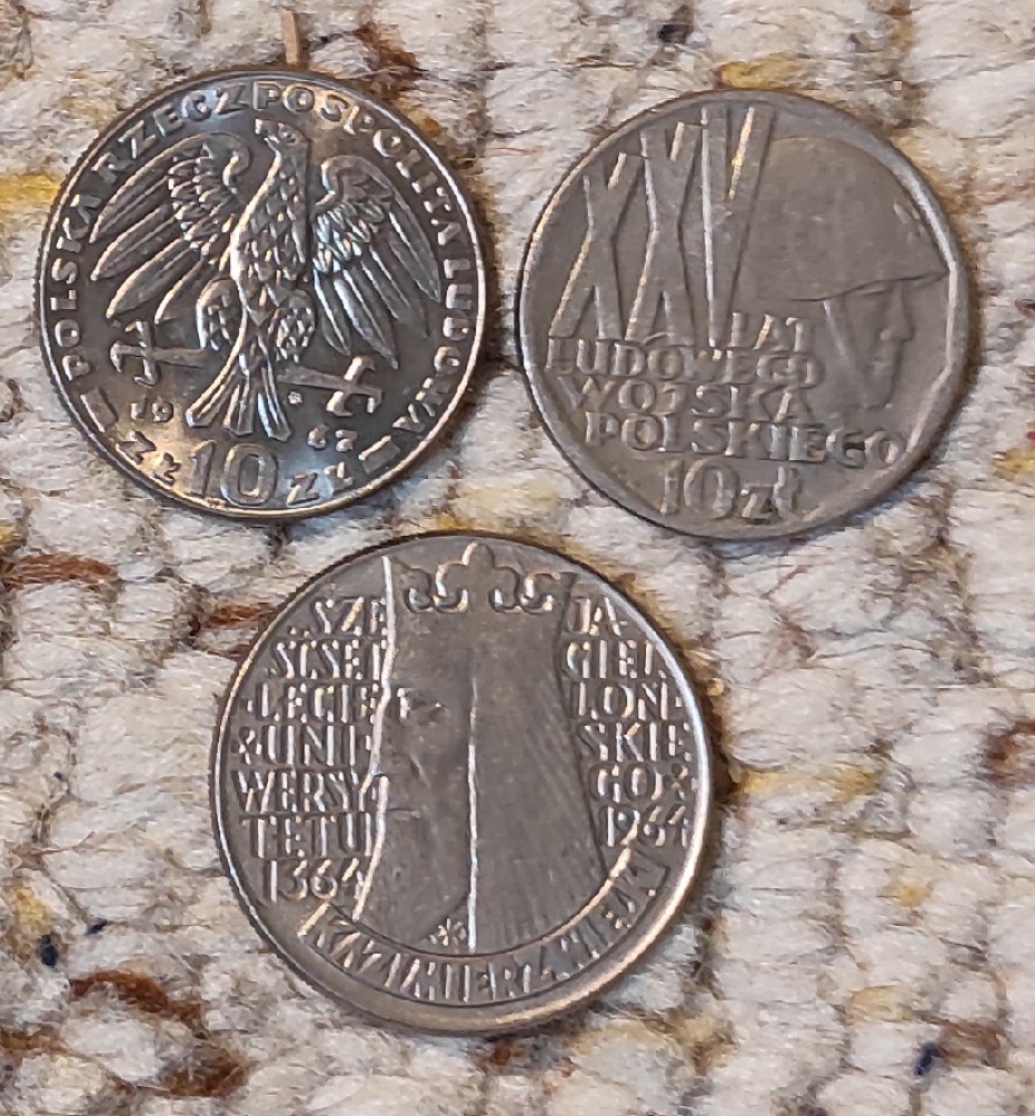  d017: Polen kleines Münzlot mit 3 Münzen   